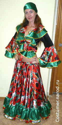 сценический цыганский женский костюм
