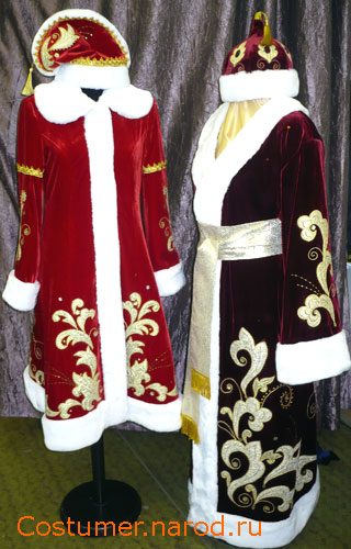 Стилизованные татарские костюмы Деда Мороза и Снегурочки