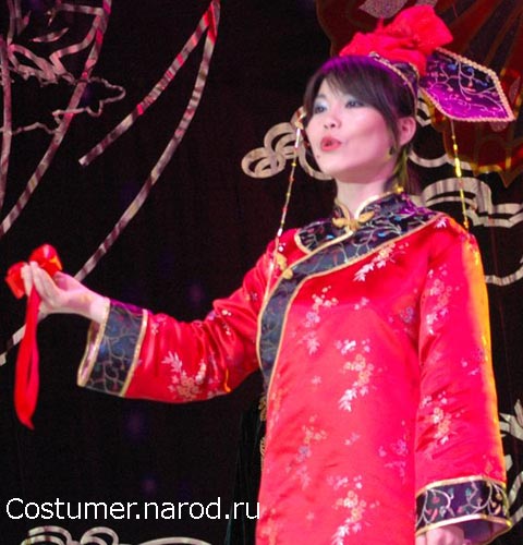 Китайский национальный женский костюм, сшитый в нашем ателье