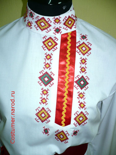 вышитая мужская эрзянская (мордва) рубаха