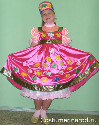 стилизованный детский русский народный костюм для девочки